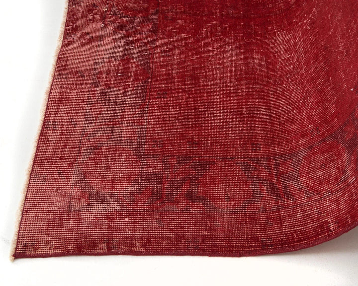 Red Turkish Overdye Rug 4'5" x 8'2" Hand-Knotted | No. VR78043