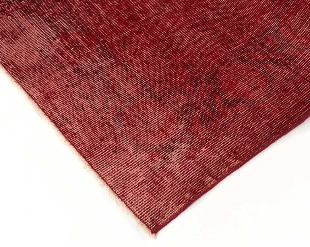 Red Turkish Overdye Rug 4'5" x 8'2" Hand-Knotted | No. VR78043