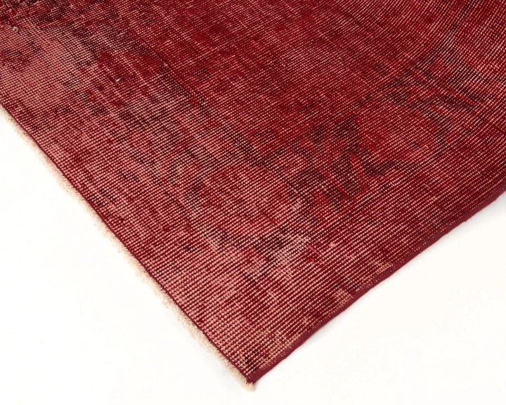 Red Turkish Overdye Rug 4'5" x 8'2" Hand-Knotted | No. VR78043