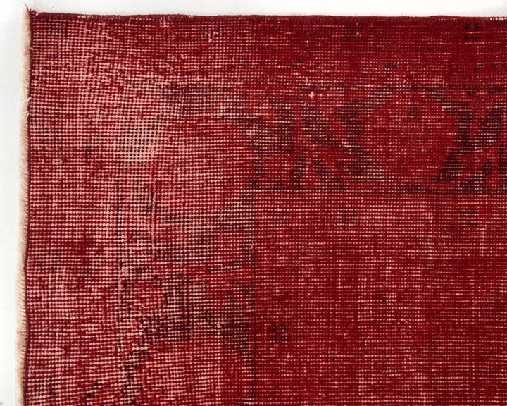 Red Turkish Overdye Rug 4'5" x 8'2" Hand-Knotted | No. VR78043