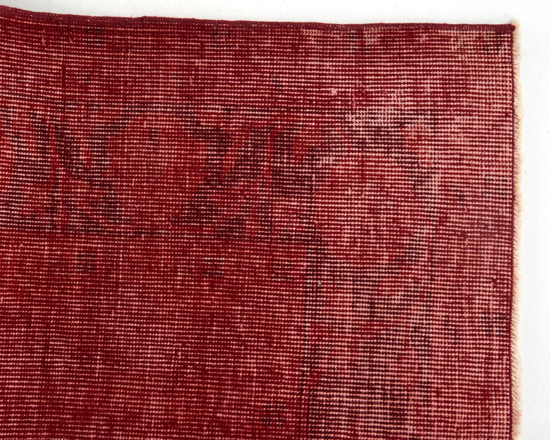 Red Turkish Overdye Rug 4'5" x 8'2" Hand-Knotted | No. VR78043