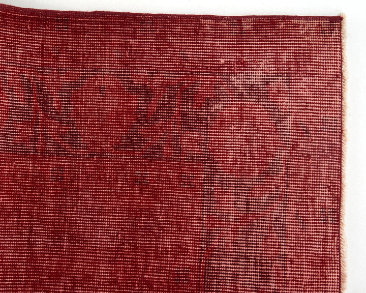 Red Turkish Overdye Rug 4'5" x 8'2" Hand-Knotted | No. VR78043