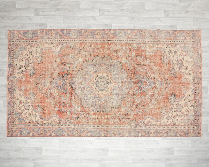 Multicolor Turkish Oushak Rug 5'8" x 9'8" Hand-Knotted | No. VR78054
