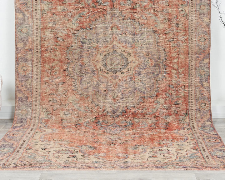 Multicolor Turkish Oushak Rug 5'8" x 9'8" Hand-Knotted | No. VR78054