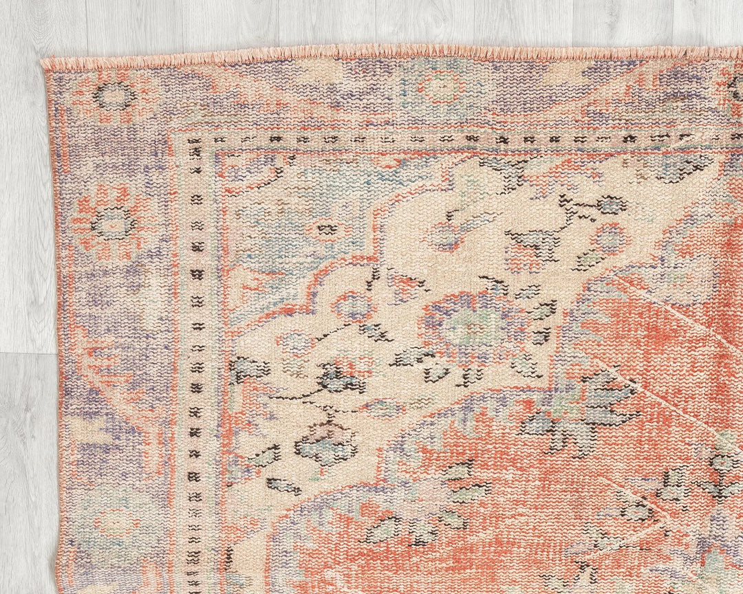 Multicolor Turkish Oushak Rug 5'8" x 9'8" Hand-Knotted | No. VR78054