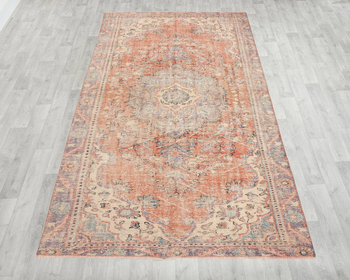 Multicolor Turkish Oushak Rug 5'8" x 9'8" Hand-Knotted | No. VR78054