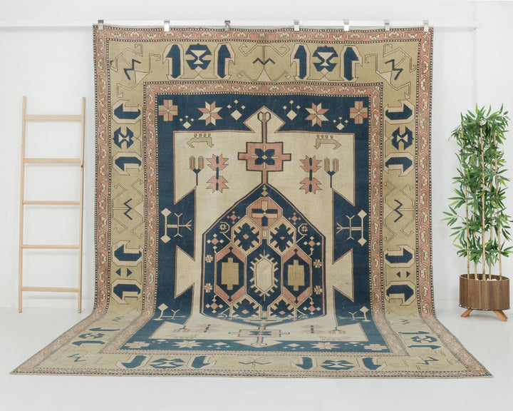 Multicolor Turkish Oushak Rug 7' 10" x 11' 2" Hand-Knotted | No. VR78262