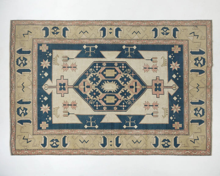 Multicolor Turkish Oushak Rug 7' 10" x 11' 2" Hand-Knotted | No. VR78262