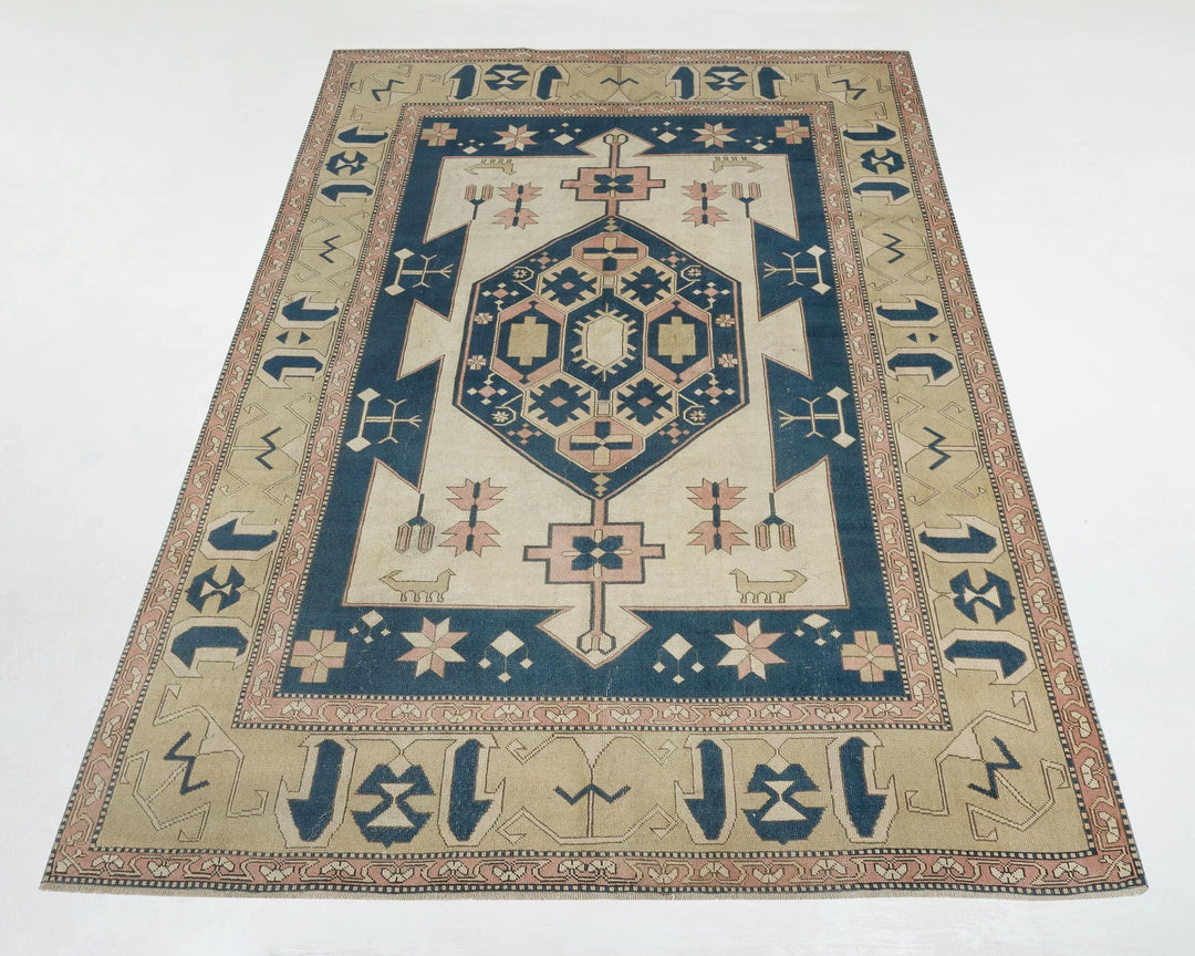 Multicolor Turkish Oushak Rug 7' 10" x 11' 2" Hand-Knotted | No. VR78262