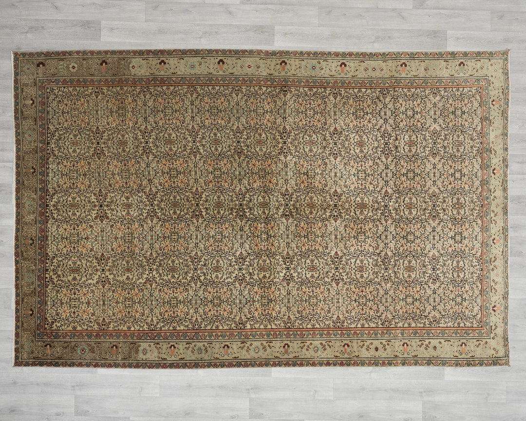 Multicolor Turkish Oushak Rug 6' 4" x 9' 3" Hand-Knotted | No. VR78386