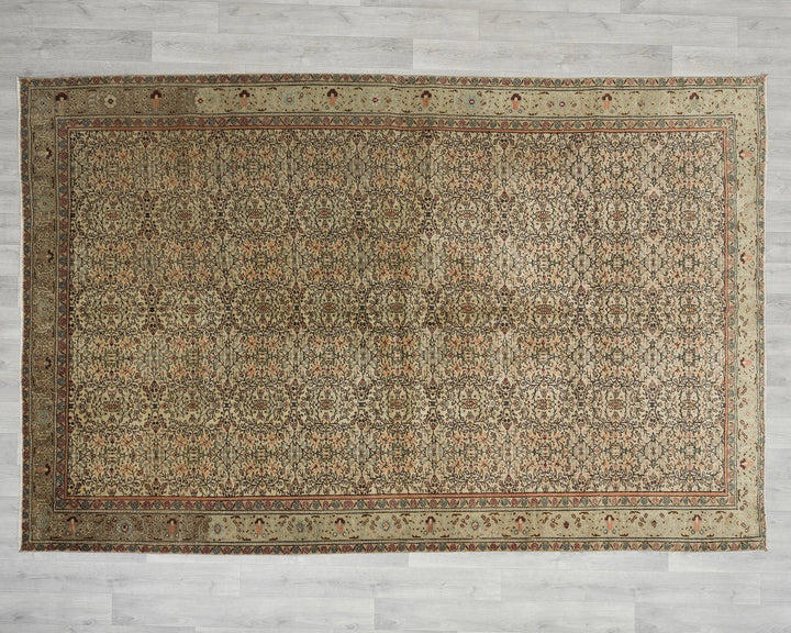 Multicolor Turkish Oushak Rug 6' 4" x 9' 3" Hand-Knotted | No. VR78386