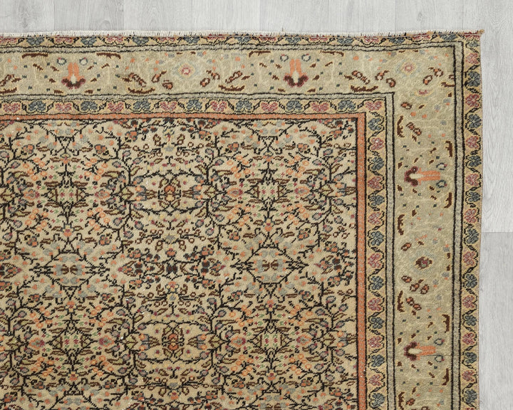 Multicolor Turkish Oushak Rug 6' 4" x 9' 3" Hand-Knotted | No. VR78386