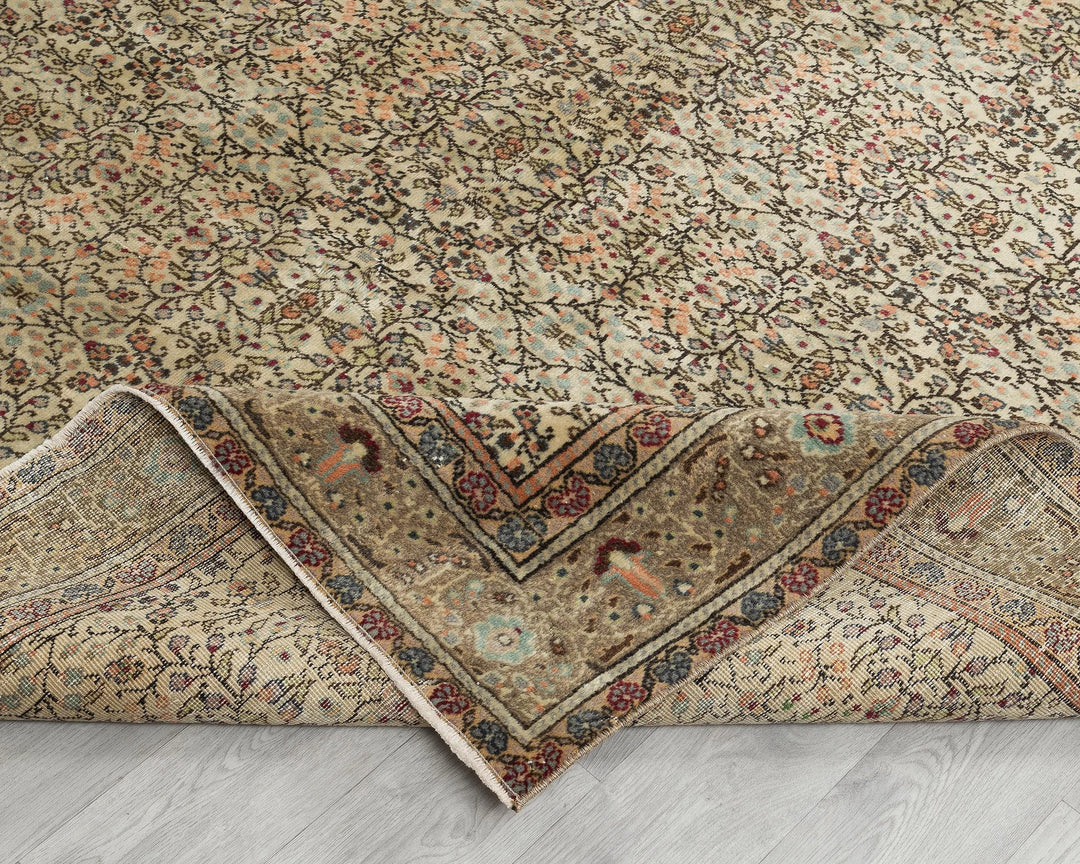 Multicolor Turkish Oushak Rug 6' 4" x 9' 3" Hand-Knotted | No. VR78386