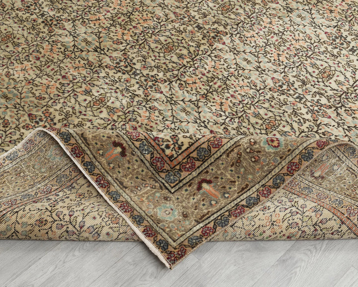 Multicolor Turkish Oushak Rug 6' 4" x 9' 3" Hand-Knotted | No. VR78386