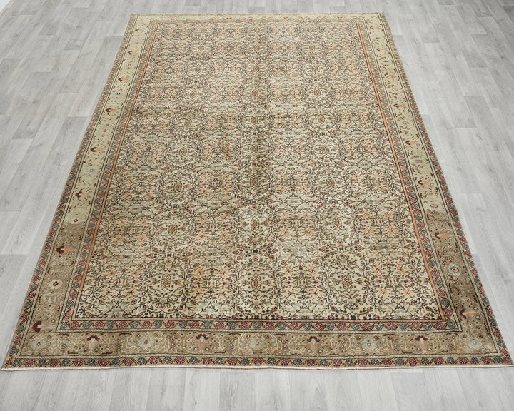 Multicolor Turkish Oushak Rug 6' 4" x 9' 3" Hand-Knotted | No. VR78386