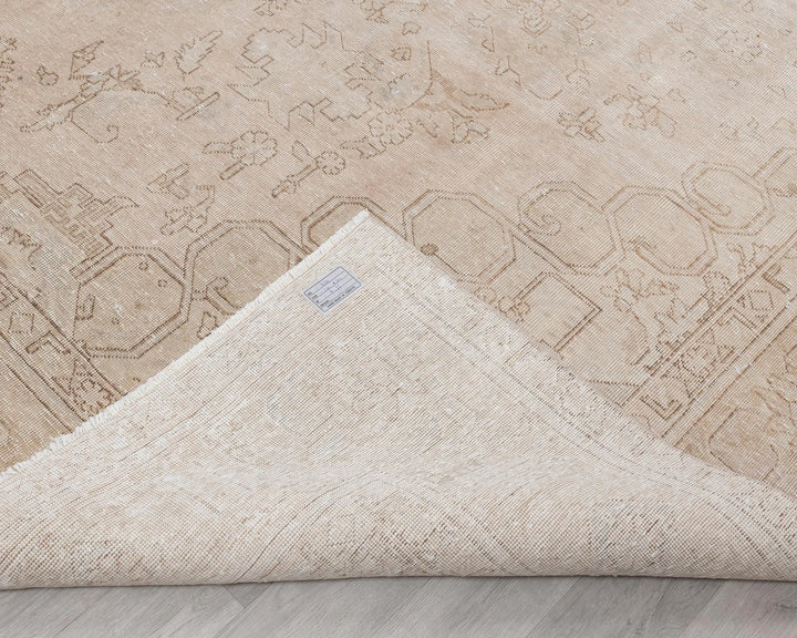Beige Turkish Oushak Rug 9'6" x 12' Hand-Knotted | No. VR78449