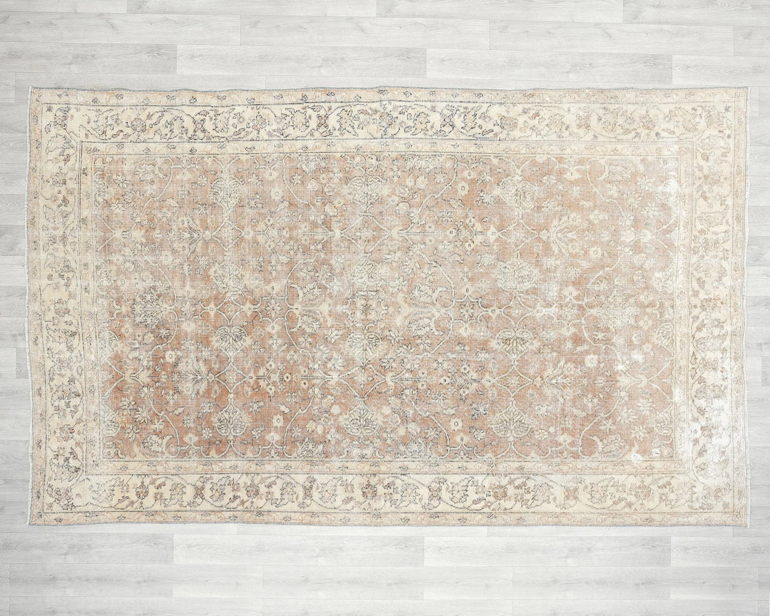 Multicolor Turkish Oushak Rug 5' 10" x 9' 4" Hand-Knotted | No. VR78557