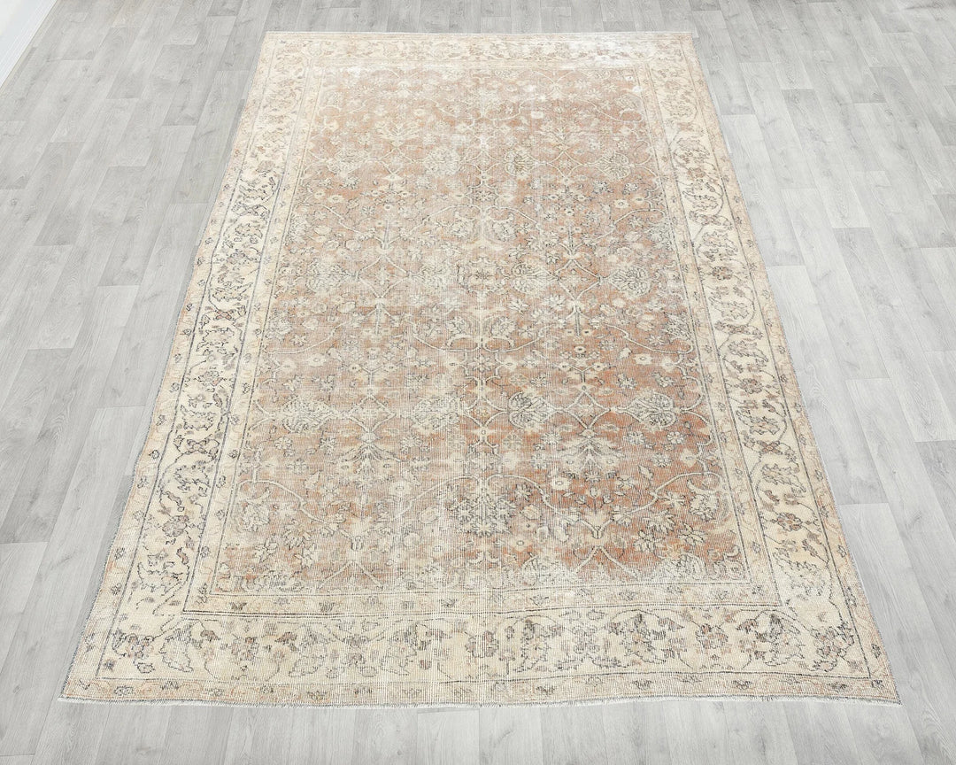 Multicolor Turkish Oushak Rug 5' 10" x 9' 4" Hand-Knotted | No. VR78557