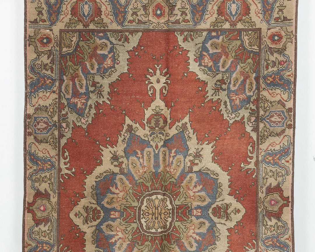 Multicolor Turkish Oushak Rug 7' 10" x 5' Hand-Knotted | No. VR78651