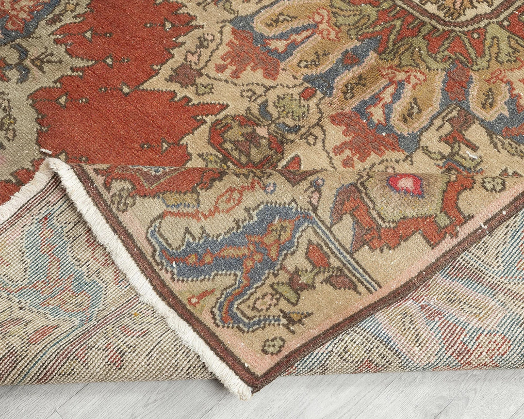Multicolor Turkish Oushak Rug 7' 10" x 5' Hand-Knotted | No. VR78651