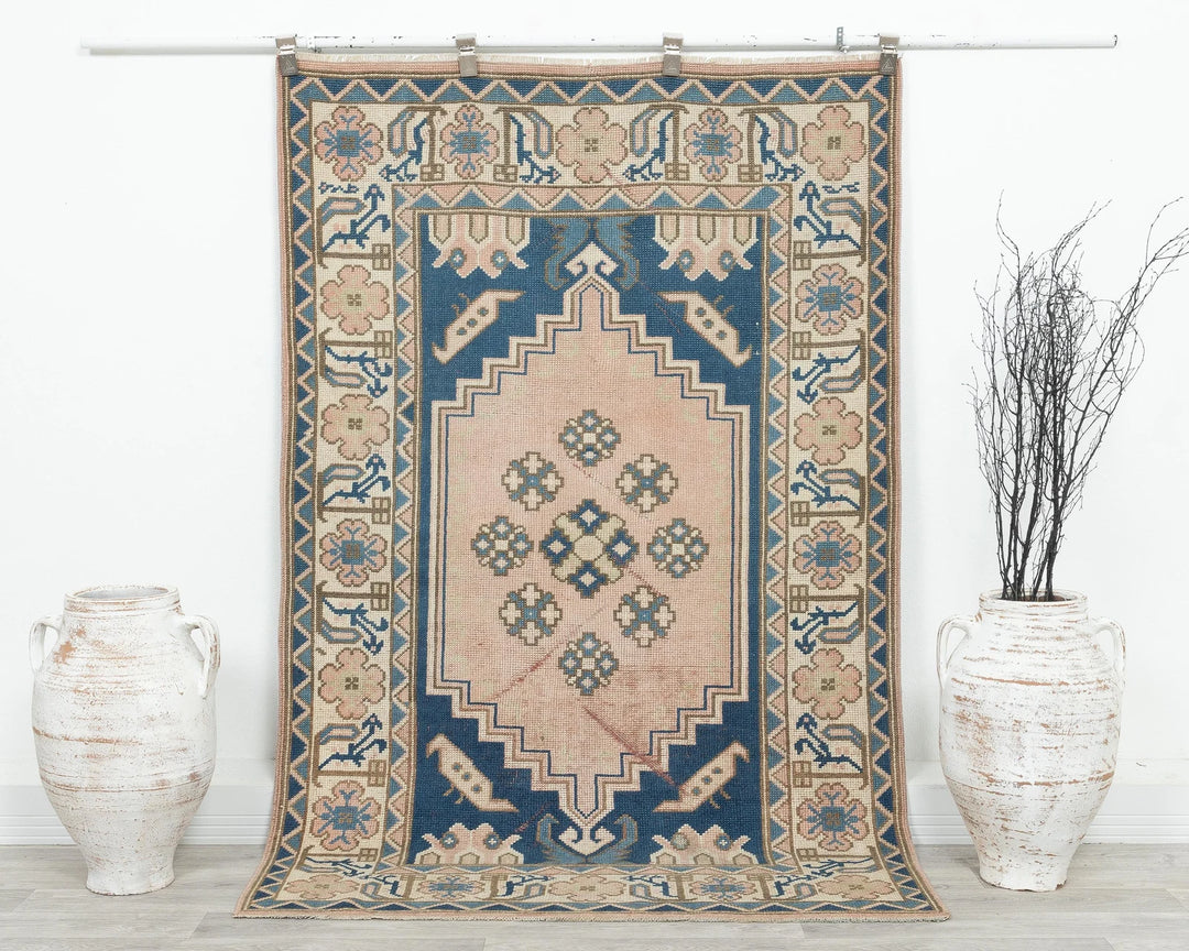 Blue Oushak Rug 4' x 6' 4" | No. VR78771