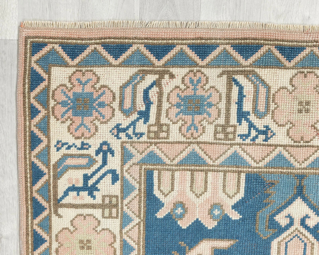 Blue Oushak Rug 4' x 6' 4" | No. VR78771