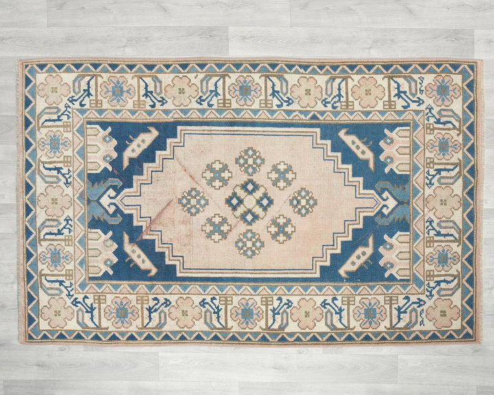 Blue Oushak Rug 4' x 6' 4" | No. VR78771