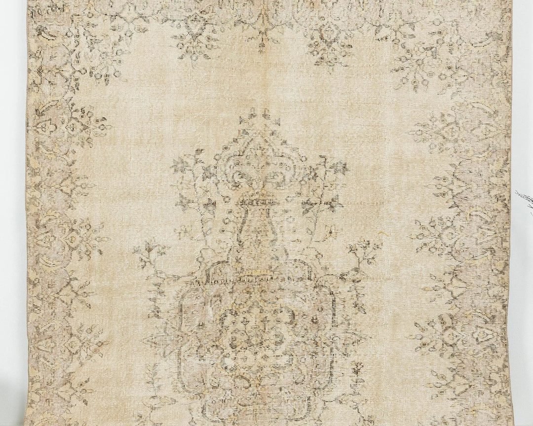 Multicolor Turkish Oushak Rug 6'7" x 9'5" Hand-Knotted | No. VR78851