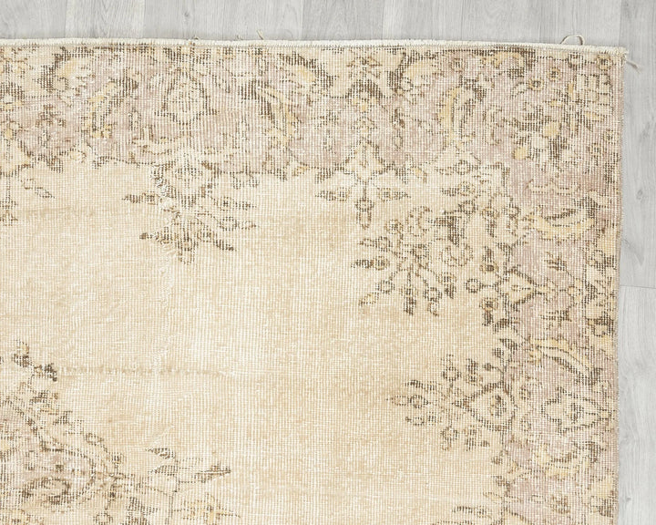 Multicolor Turkish Oushak Rug 6'7" x 9'5" Hand-Knotted | No. VR78851