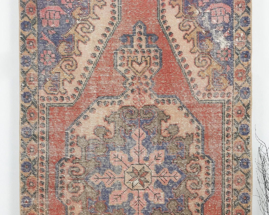 Multicolor Turkish Oushak Rug 4' 1" x 7' 1" Hand-Knotted | No. VR78879