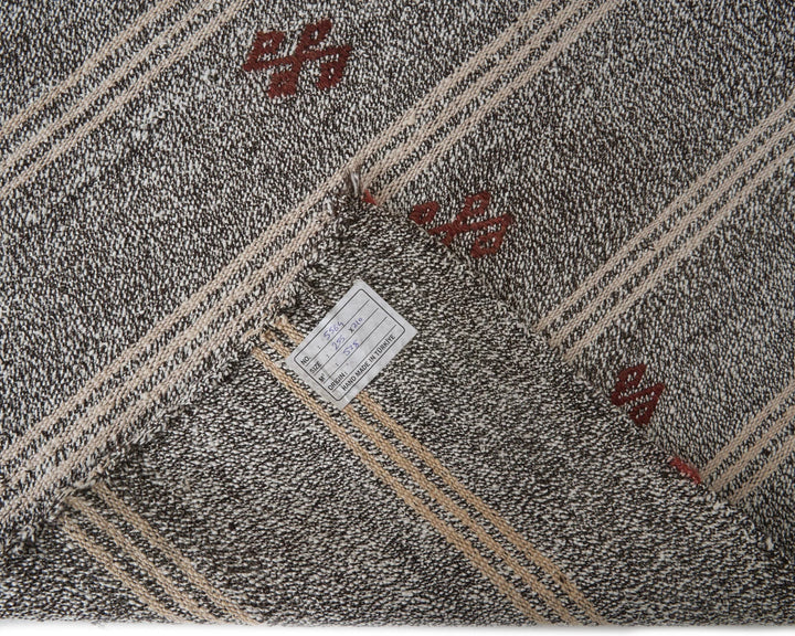 Gray Kilim Rug 6' 11" x 8' 4" | No. VR78886