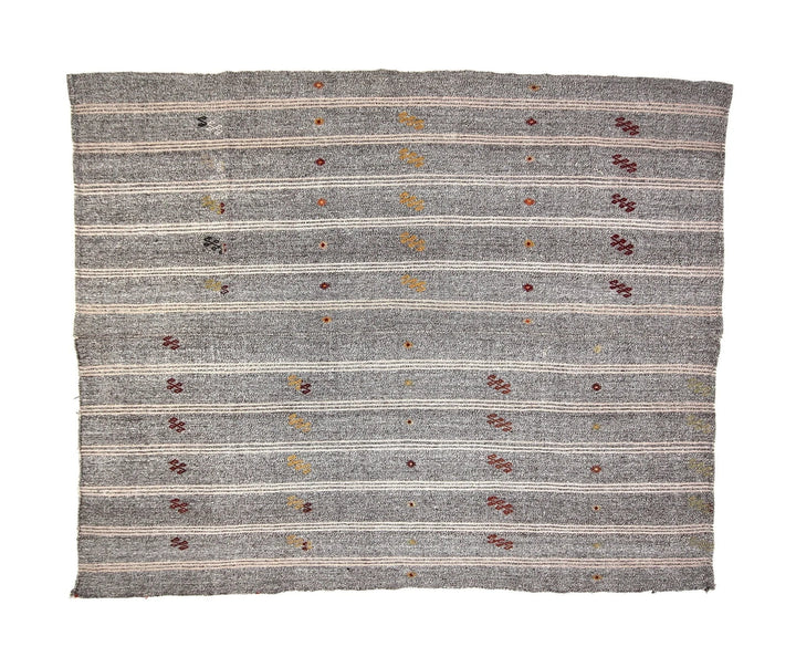 Gray Kilim Rug 6' 11" x 8' 4" | No. VR78886