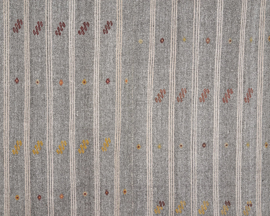 Gray Kilim Rug 6' 11" x 8' 4" | No. VR78886