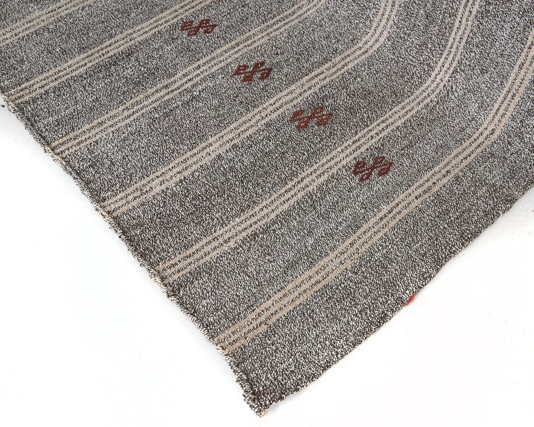 Gray Kilim Rug 6' 11" x 8' 4" | No. VR78886