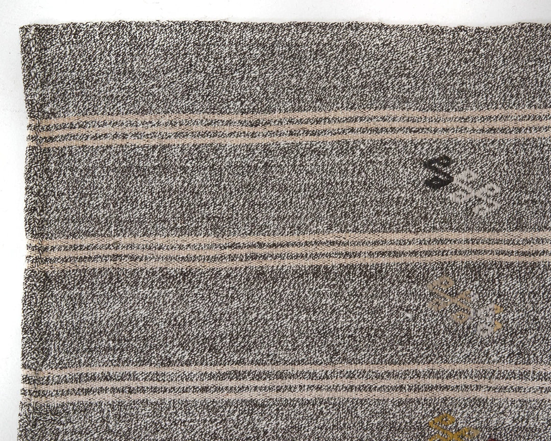Gray Kilim Rug 6' 11" x 8' 4" | No. VR78886