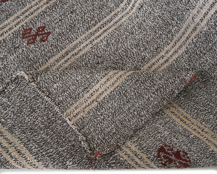 Gray Kilim Rug 6' 11" x 8' 4" | No. VR78886