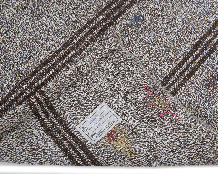 Gray Kilim Rug 6' 4" x 7' 2" | No. VR78942