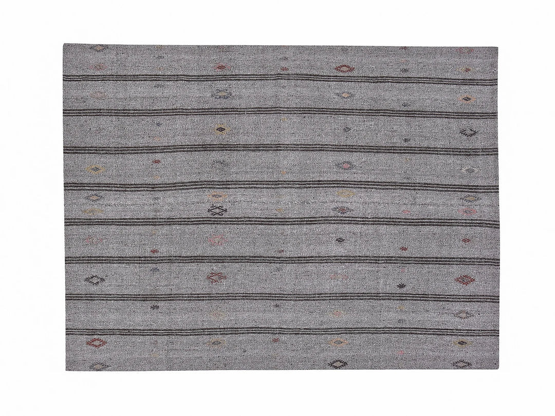 Gray Kilim Rug 6' 4" x 7' 2" | No. VR78942
