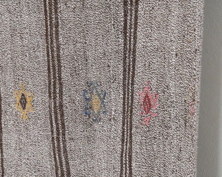 Gray Kilim Rug 6' 4" x 7' 2" | No. VR78942