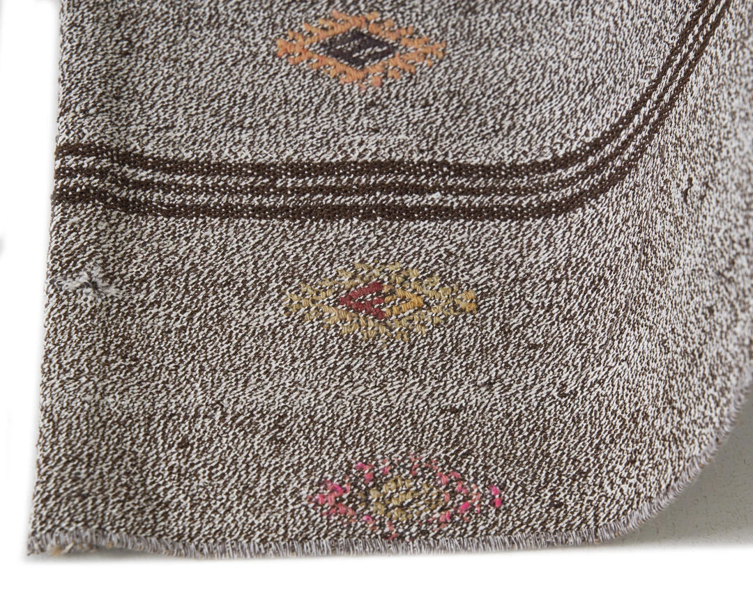 Gray Kilim Rug 6' 4" x 7' 2" | No. VR78942