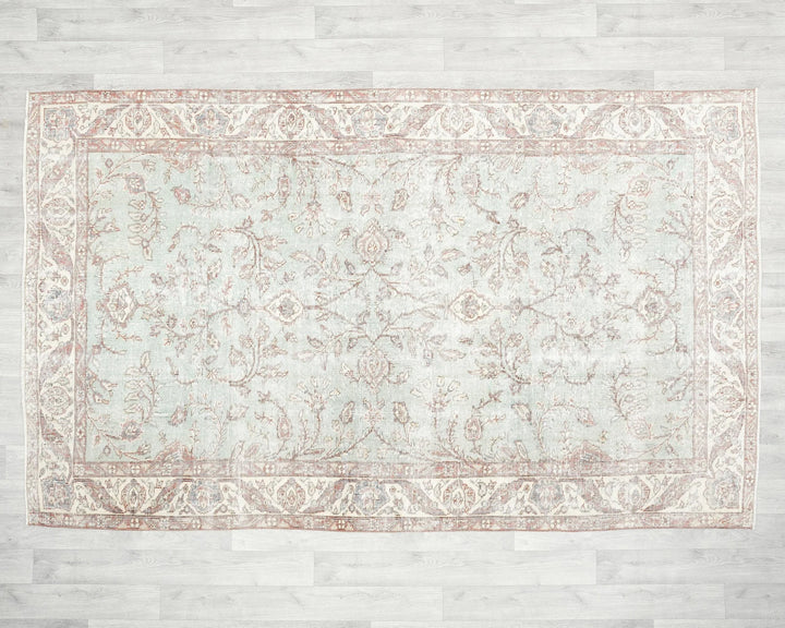 Multicolor Turkish Oushak Rug 5' 2" x 8' 7" Hand-Knotted | No. VR78977