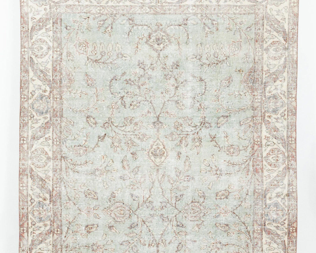 Multicolor Turkish Oushak Rug 5' 2" x 8' 7" Hand-Knotted | No. VR78977