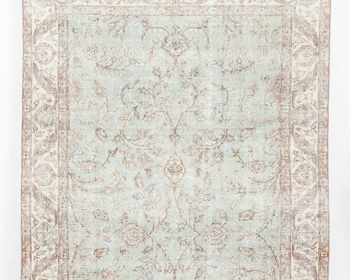 Multicolor Turkish Oushak Rug 5' 2" x 8' 7" Hand-Knotted | No. VR78977