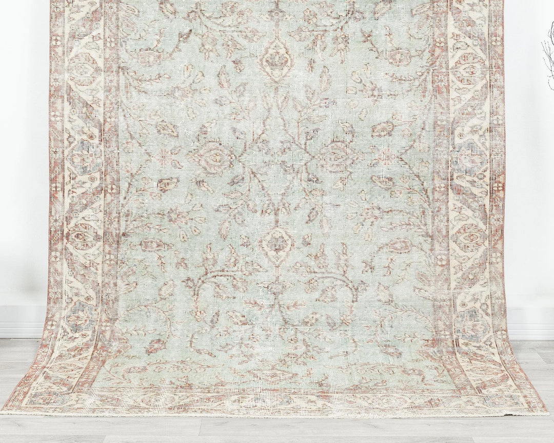 Multicolor Turkish Oushak Rug 5' 2" x 8' 7" Hand-Knotted | No. VR78977