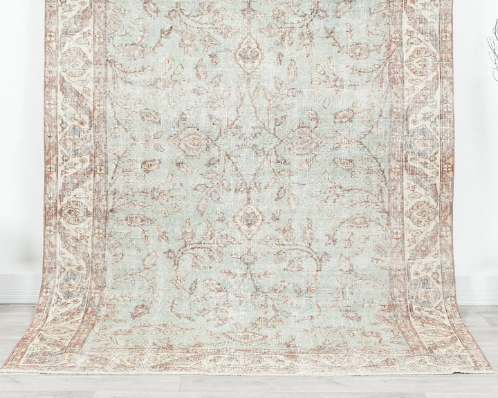 Multicolor Turkish Oushak Rug 5' 2" x 8' 7" Hand-Knotted | No. VR78977
