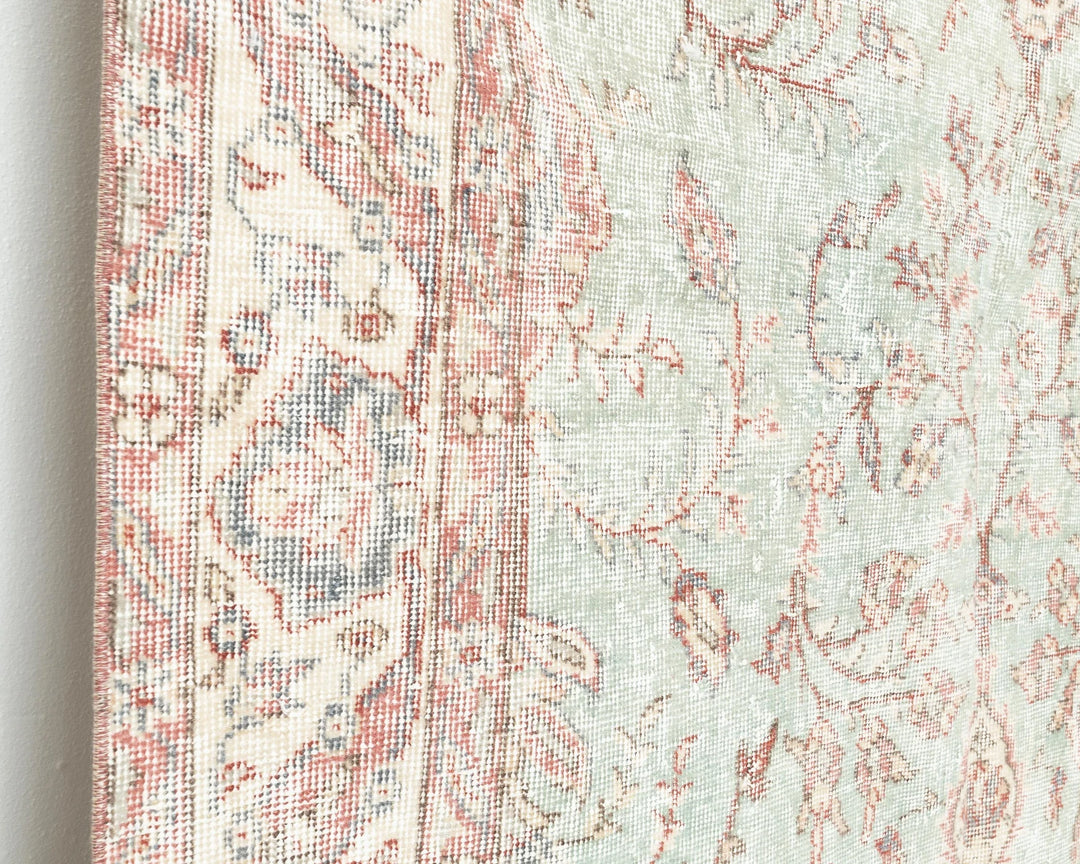 Multicolor Turkish Oushak Rug 5' 2" x 8' 7" Hand-Knotted | No. VR78977