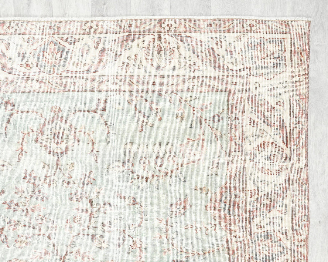 Multicolor Turkish Oushak Rug 5' 2" x 8' 7" Hand-Knotted | No. VR78977