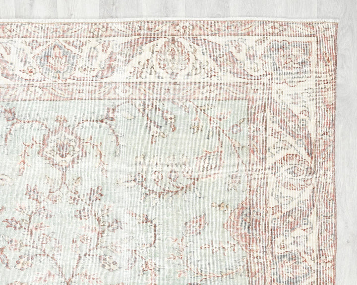 Multicolor Turkish Oushak Rug 5' 2" x 8' 7" Hand-Knotted | No. VR78977