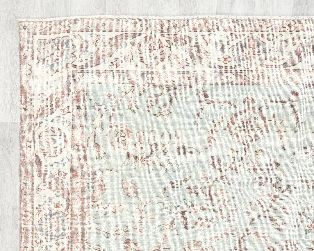 Multicolor Turkish Oushak Rug 5' 2" x 8' 7" Hand-Knotted | No. VR78977