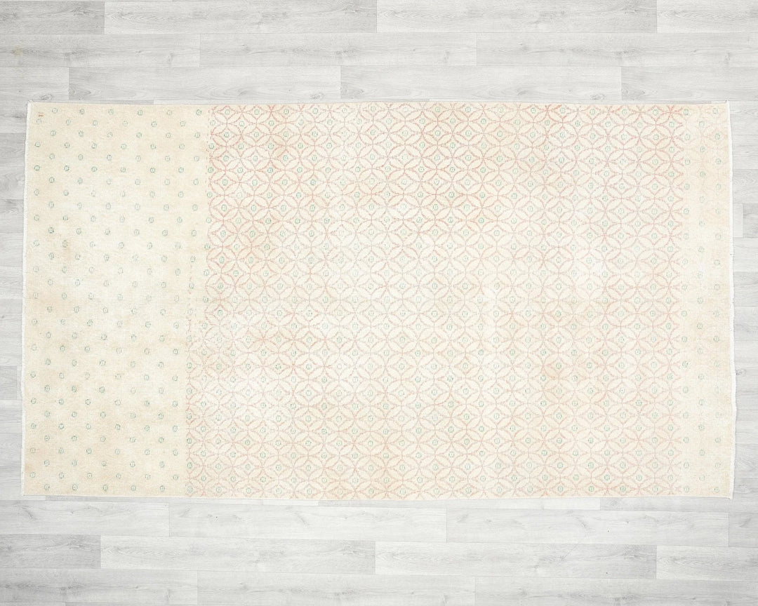 Multicolor Turkish Oushak Rug 4'9" x 8'4" Hand-Knotted | No. VR79039